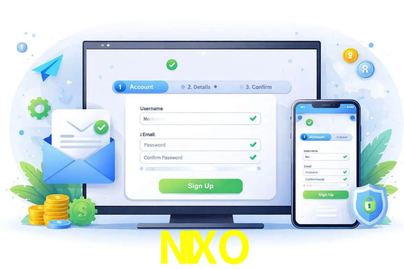 Registro de nuevo usuario y configuración de cuenta NIXO